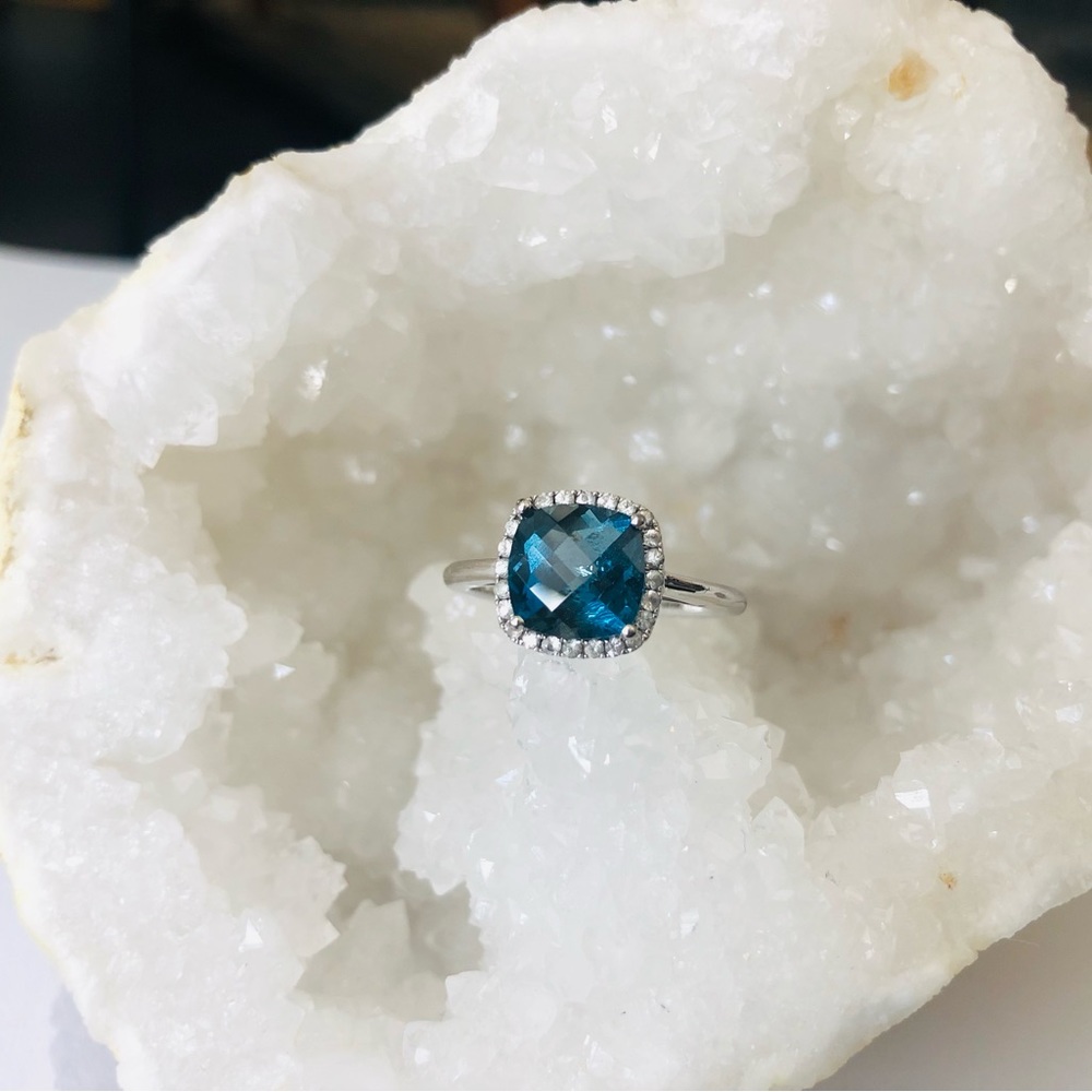 London Blue Topaz Solitaire Ring